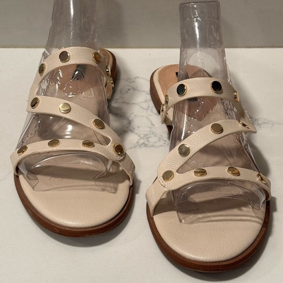 Kensie Melania Off White Studded Slide Sandals - Picture 6 of 8